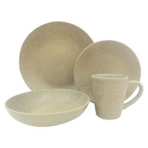 HAUS Vajilla Cerrada 24 Pzas Beige