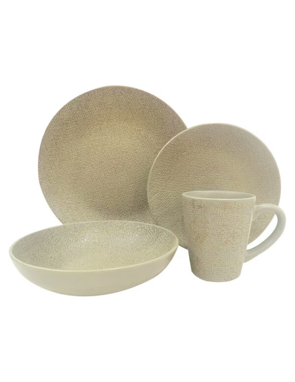 HAUS Vajilla Cerrada 24 Pzas Beige